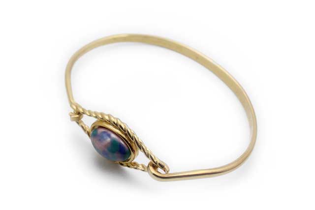 有田焼ブレスレット 釉薬ピンクブルー