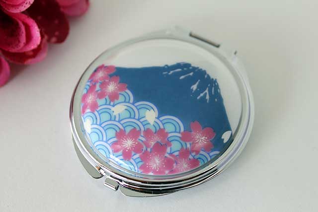 有田焼富士山コンパクトミラー 富士山桜