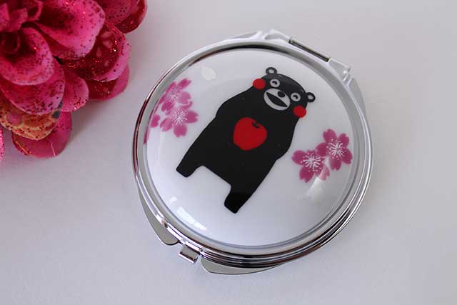 有田焼とくまモンのコラボ-コンパクト くまモンリンゴ桜