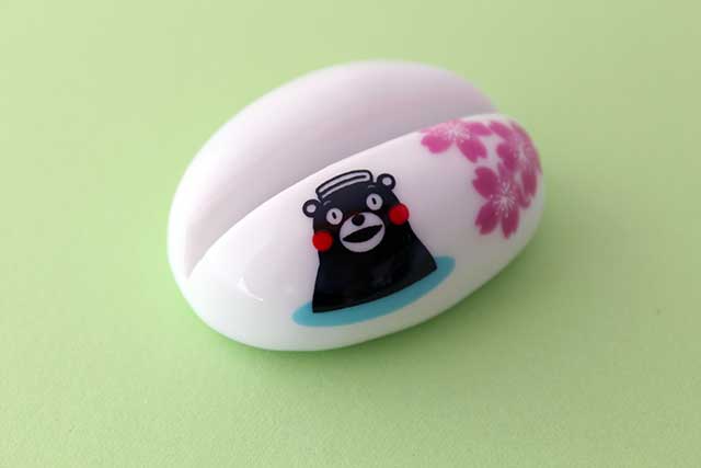 有田焼とくまモンのコラボカード立て 温泉桜