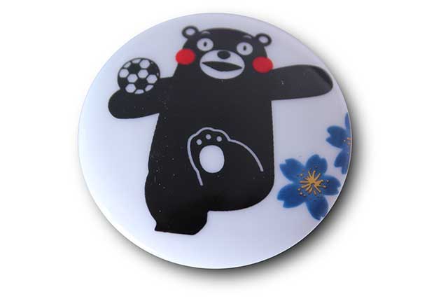 有田焼とくまモンのコラボマグネット サッカー青桜