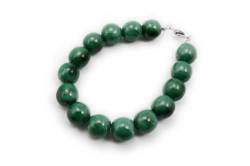 有田焼磁器玉ブレスレットm 釉薬グリーン
