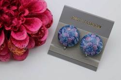 有田焼イヤリング 染錦桜紋様