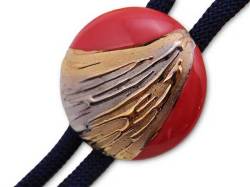 有田焼ループタイ 流星レッド 丸