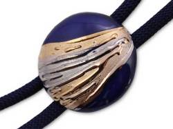 有田焼ループタイ 流星ブルー 丸