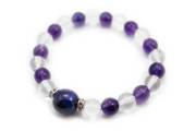 有田焼と天然石のブレスレット(Arvo) るりブルーアメジスト水晶