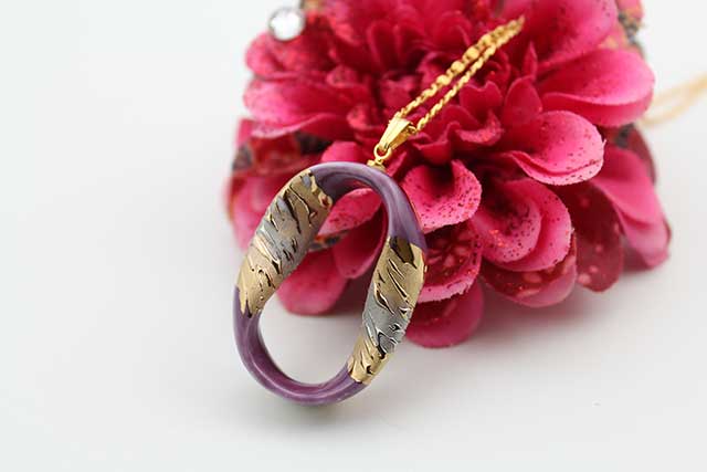 有田焼ひねりペンダント 小 流星マロン