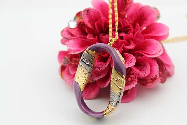 有田焼ひねりペンダント 中 流星マロン