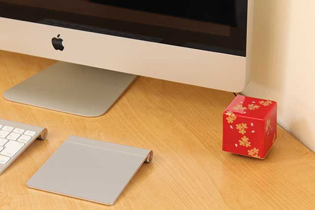 有田焼音箱-OTOBAKO- 金彩桜RED