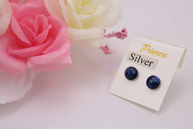 有田焼ピアス るりブルー(silver925シリコンキャッチ) 