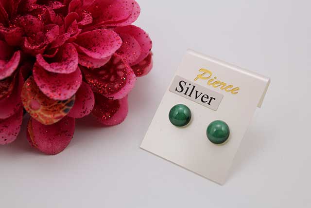 有田焼ピアス グリーン(silver925シリコンキャッチ) 