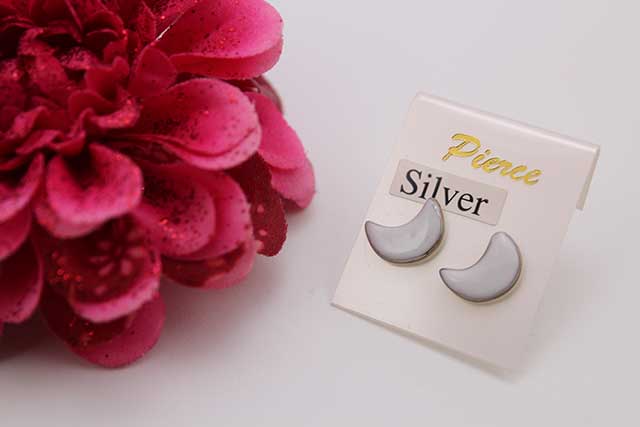 有田焼ピアス 月 白(silver925シリコンキャッチ) 