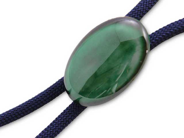 有田焼ループタイ グリーン 楕円