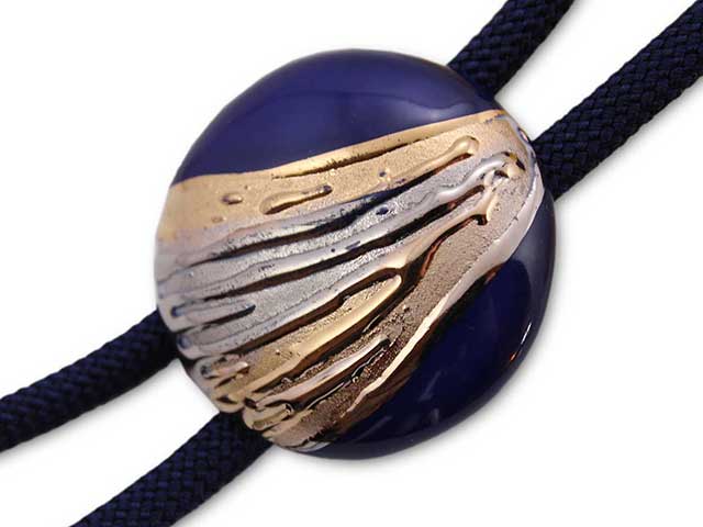 有田焼ループタイ 流星ブルー 丸