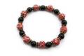 有田焼と天然石のブレスレット(Arvo) 九つ玉赤たこ唐草紋様オニキス
