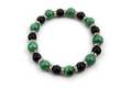 有田焼と天然石のブレスレット(Arvo) 九つ玉釉彩グリーンオニキス