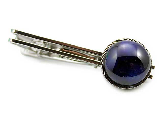 有田焼タイピン るりブルー 丸型