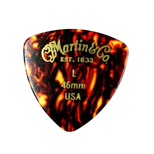 1枚バラ売り Martin ピック トライアングル（おにぎり） L（ライト  Thin)ギターピック 0.46mm べっ甲柄ピック