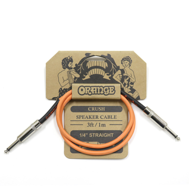 Orange オレンジ スピーカーケーブル プラグ：フォーン 1m  CA040