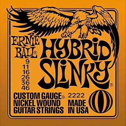 ERNIE BALL アーニーボールエレキギター弦 2222 Hybrid Slinky ハイブリッドスリンキー 1SET