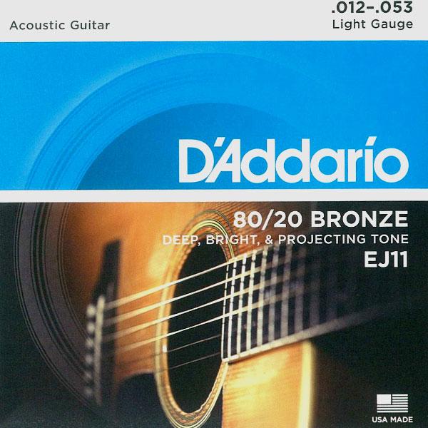  DAddario（ダダリオ）80／20 Bronze アコギ弦　EJ11