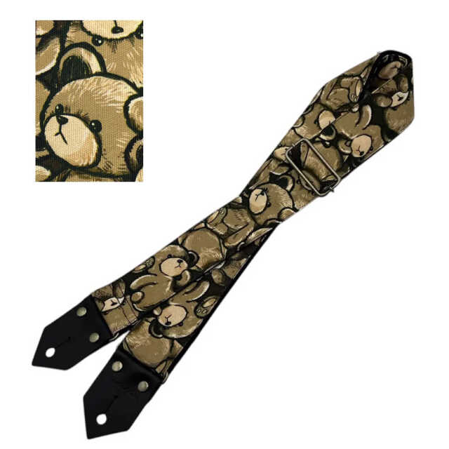 spice note ギターストラップ かわいいテディベア ブラウン ES-PP50NTB “TEDDY ver.2.0” ／スパイスノート