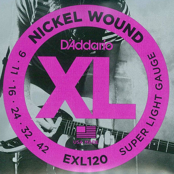 DAddario（ダダリオ）　エレキギター弦　スーパーライトゲージ　EXL120
