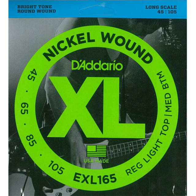 DAddario（ダダリオ）　ベース弦　レギュラーライトゲージ　EXL165