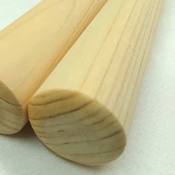 細くて長い！ 和太鼓バチ 材質：ヒノキ 太さ22mm X 長さ410mm 国産