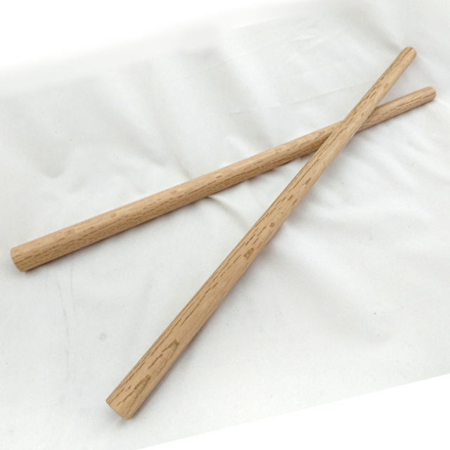 和太鼓バチ テーパータイプ 短め カシ 樫 12mm mm 長さ370mm 締太鼓など