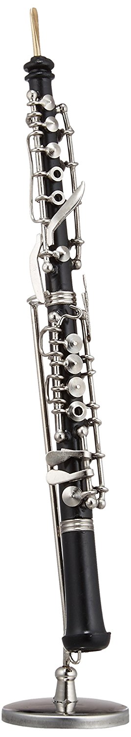 ミニチュア楽器（フィギュア）オーボエ 金属製・プラスチック 1/6