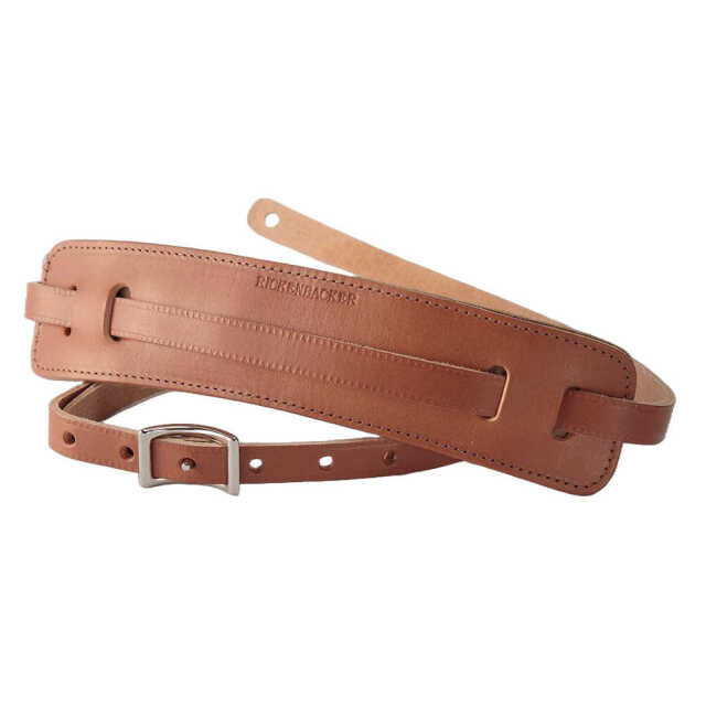 Rickenbacker リッケンバッカー ギターストラップ　レザー カラー：ブロンド Vintage Strap Blonde リッケンバッカーのエンボスロゴ