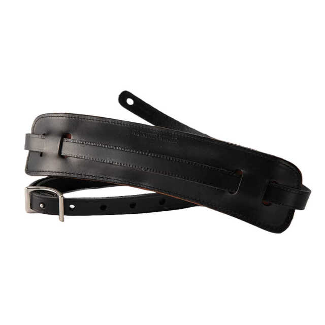 Rickenbacker リッケンバッカー ギターストラップ　レザー カラー：ブラック Vintage Strap Black リッケンバッカーのエンボスロゴ