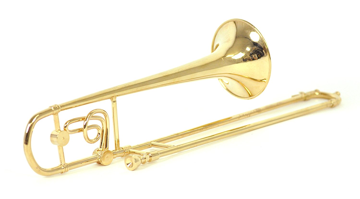 ミニチュア楽器（フィギュア）トロンボーン カラーゴールド 金属製 1/4（14cm）