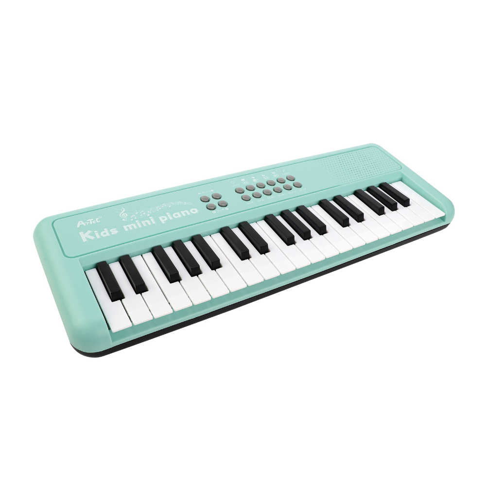 【はじめての音楽体験に】 My First メロディ キッズミニピアノ 37鍵盤 パステルカラー  音階シール付き！│ 知育玩具 おもちゃ 楽器 録音 誕生日 プレゼント に最適