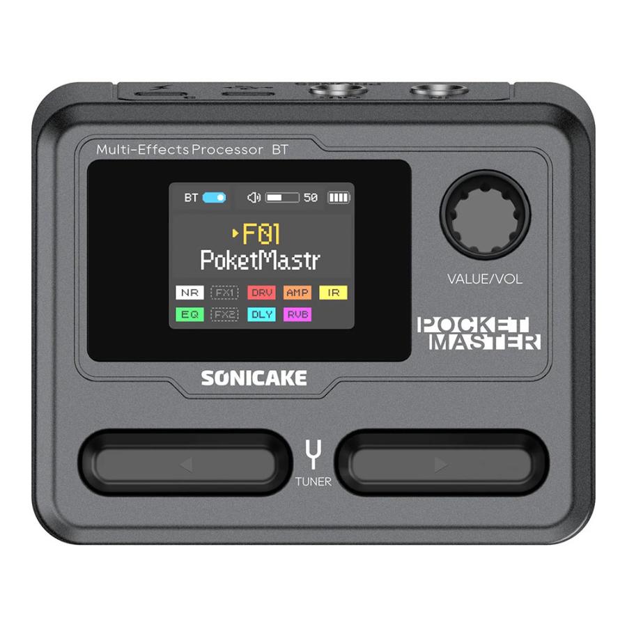 SONICAKE Pocket Master 全8色 QME-10 │ NAM/IR対応 超小型マルチエフェクター USBオーディオインターフェース搭載