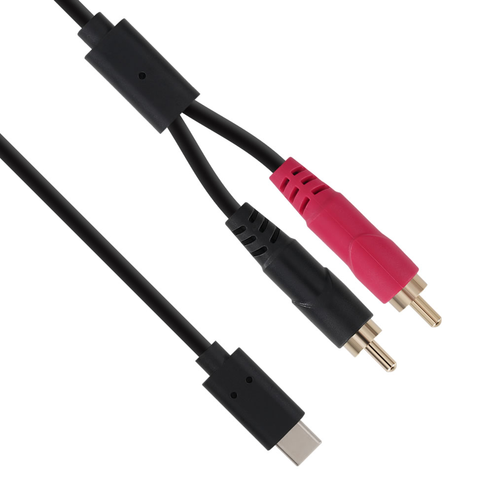 USB-CからRC2（オス） ケーブル  TD-USB-RCA2　ブランド：TRUE DYNA　※USBから出力の一方向のみ対応　スマートフォンやタブレットから、スピーカー・ミキサーのRCA端子へ 出力用ケーブル