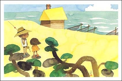 浜辺の松