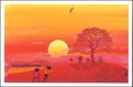秋の夕日