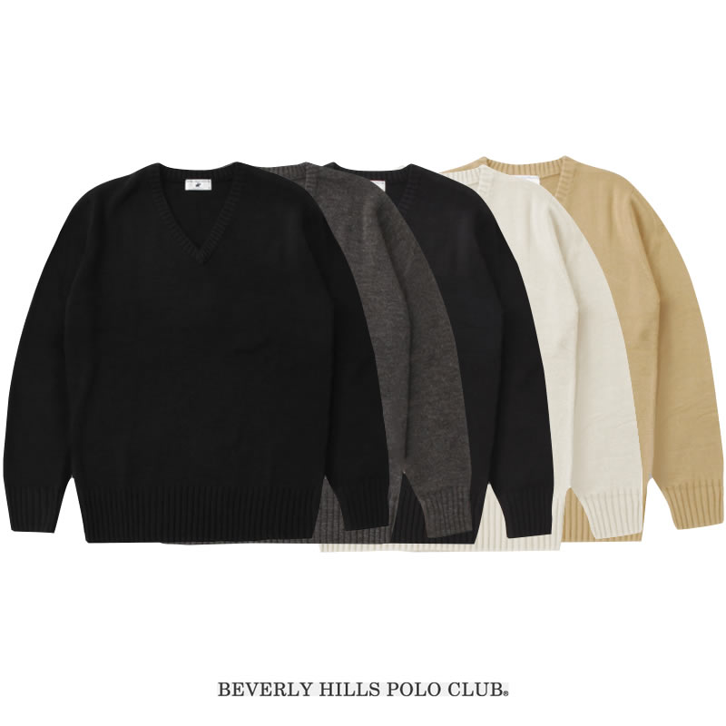 BEVERLY HILLS POLO CLUB｜ビバリーヒルズポロクラブ スクールセーター 男女兼用 刺繍無 3S-XL KP914