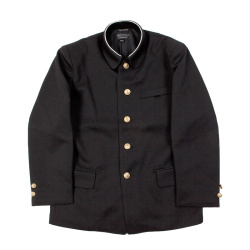 小学生 制服 折襟学生服 上着 男子 学生服 B体（大きいサイズ）130B-170（黒）