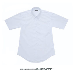 BENCOUGAR IMPACT｜ベンクーガー インパクト スクールシャツ 半袖 スリムシルエット 制菌 形態安定 SS-XL（白）6292