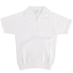 小学生 制服 体操服 半袖 トレシャツ 半開チャック 男女兼用 A体（白）