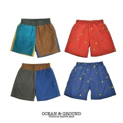 OCEAN＆GROUND｜オーシャンアンドグラウンド 水着 男子 サーフトランク クレイジー パイン スイムウェア 男の子 90cm-120cm 1812807 1812808