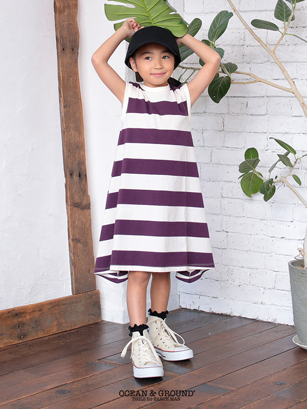 OCEAN&GROUND|オーシャンアンドグラウンド 子供服 ワンピース ボーダー 110cm-140cm 1917601