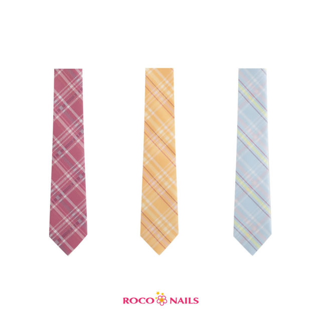 女子用学生服 制服のニシキ通販 ロコネイル スクールネクタイ レギュラー 女子 ピンク オレンジ サックス