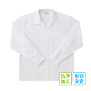 BESTELLA｜ビーステラ スクールシャツ ブラウス 長袖 開衿 形態安定加工 防汚加工 SS-LL（白）BS140