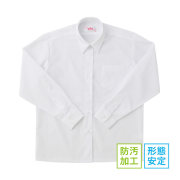 BESTELLA｜ビーステラ スクールシャツ ブラウス 長袖 角襟 形態安定加工 防汚加工 SS-LLL（白）BS193