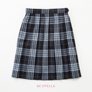 BESTELLA｜ビーステラ スクールスカート 51cm丈 学生服 女子 制服 スカート プリーツ W60cm-W72cm（ネイビー×ブルーチェック）BS508S