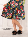 OCEAN＆GROUND｜オーシャンアンドグラウンド ビーチサンダル お花付き 女の子 女子 16cm-20cm 1814002